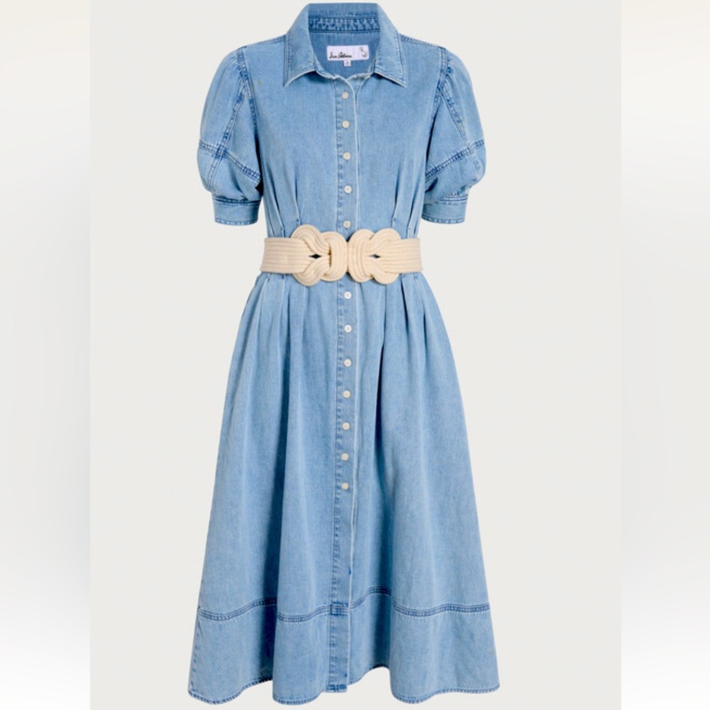 NWT Sam Edelman Arya Midi Dress Chambray Small